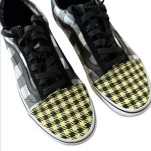 Vans sneakers lace up Womens 8 men’s 6.5 Buffalo Check Houndstooth like new